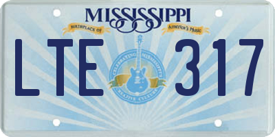 MS license plate LTE317