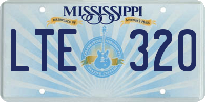MS license plate LTE320