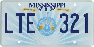 MS license plate LTE321