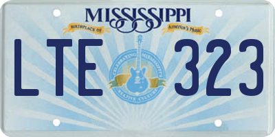 MS license plate LTE323