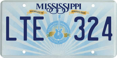 MS license plate LTE324