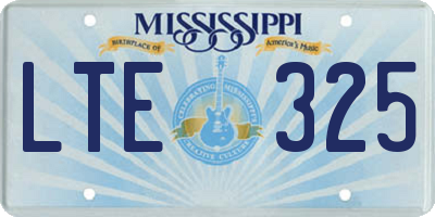 MS license plate LTE325