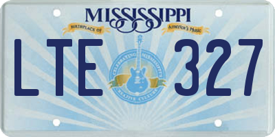MS license plate LTE327
