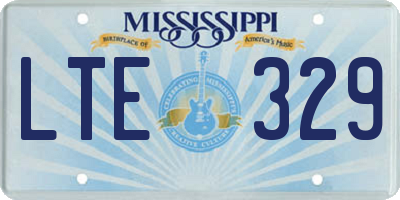 MS license plate LTE329