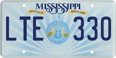 MS license plate LTE330