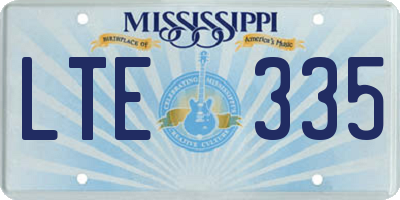 MS license plate LTE335