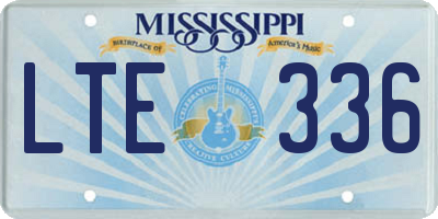 MS license plate LTE336