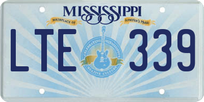 MS license plate LTE339