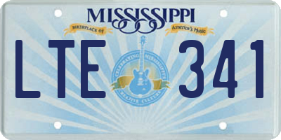 MS license plate LTE341