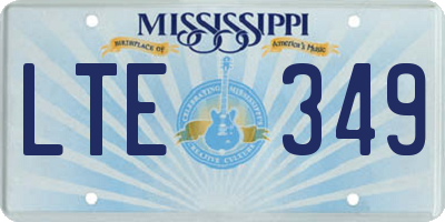 MS license plate LTE349