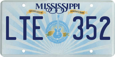 MS license plate LTE352