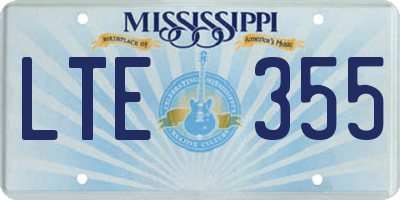 MS license plate LTE355