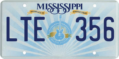 MS license plate LTE356