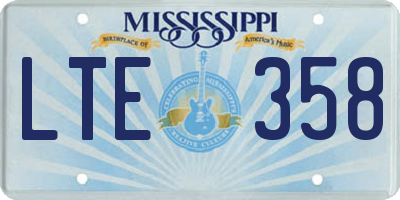 MS license plate LTE358