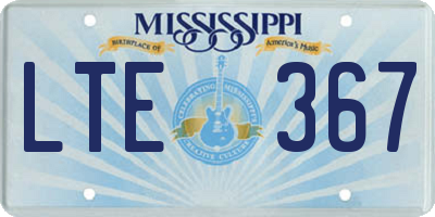 MS license plate LTE367