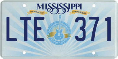 MS license plate LTE371