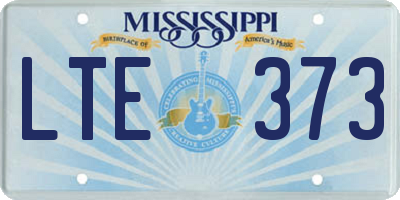 MS license plate LTE373