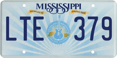 MS license plate LTE379