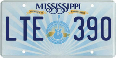 MS license plate LTE390