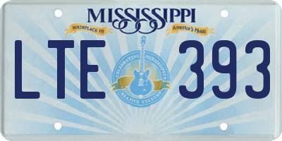 MS license plate LTE393