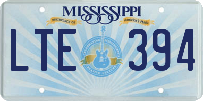 MS license plate LTE394