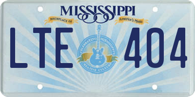 MS license plate LTE404