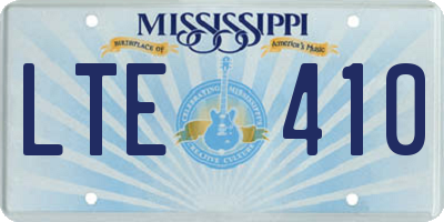 MS license plate LTE410