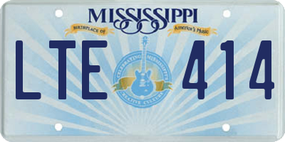 MS license plate LTE414