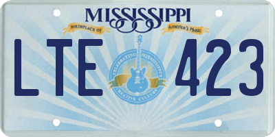 MS license plate LTE423