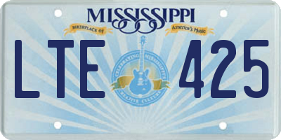 MS license plate LTE425