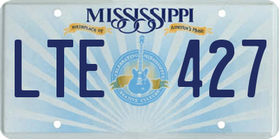 MS license plate LTE427