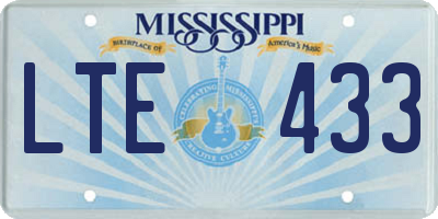 MS license plate LTE433