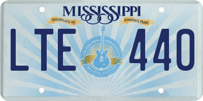 MS license plate LTE440