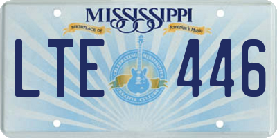 MS license plate LTE446