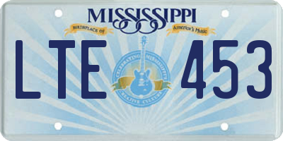 MS license plate LTE453