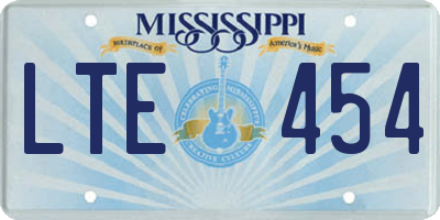 MS license plate LTE454