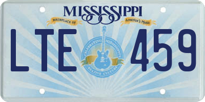 MS license plate LTE459