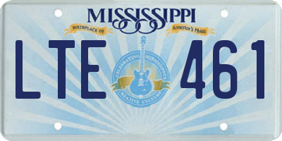 MS license plate LTE461