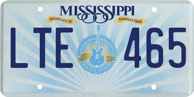 MS license plate LTE465