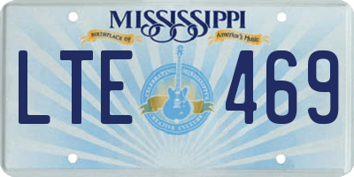 MS license plate LTE469