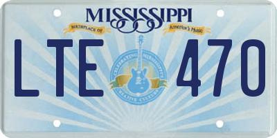 MS license plate LTE470