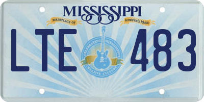 MS license plate LTE483