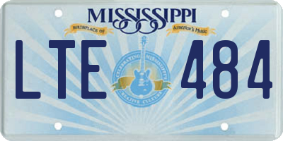 MS license plate LTE484