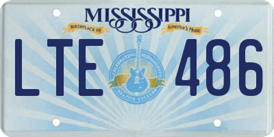 MS license plate LTE486