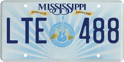 MS license plate LTE488