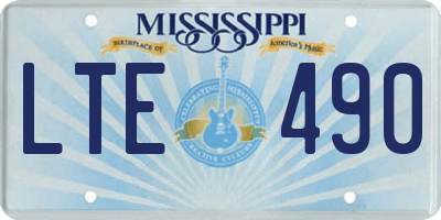 MS license plate LTE490