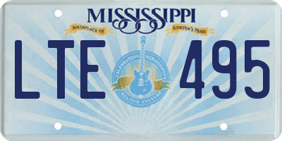 MS license plate LTE495