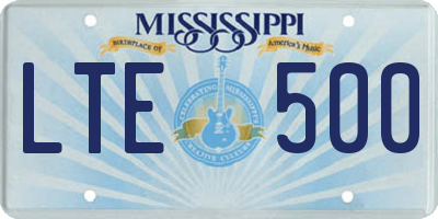 MS license plate LTE500