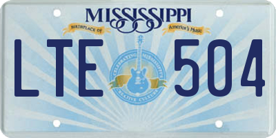 MS license plate LTE504