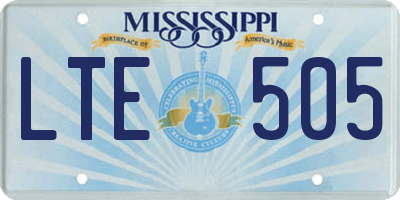 MS license plate LTE505